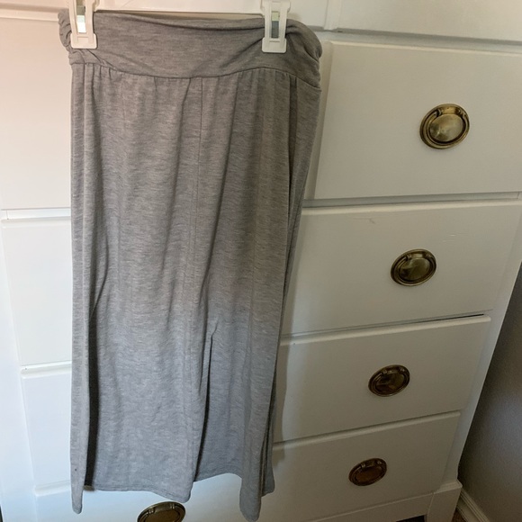 gray midi skirt. - Picture 2 of 2